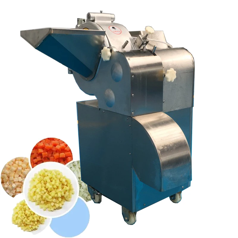 Commercial high efficiency fruit and vegetable onion potato carrot pineapple pepper cube cutter dicing machine