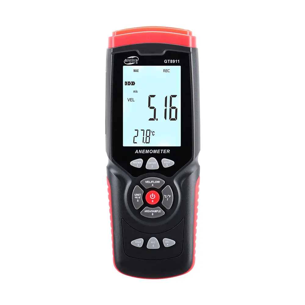 GT8911 Anemometer hand-held high-precision thermal measuring instrument wind temperature anemometer measuring instrument