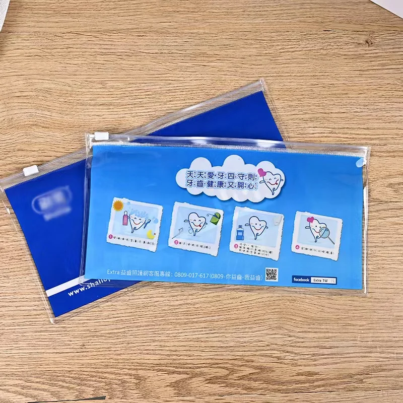 Custom print eco friendly sustainable waterproof clear PE swimwear clothing zip lock bag PVC plastic zipper packaging bag