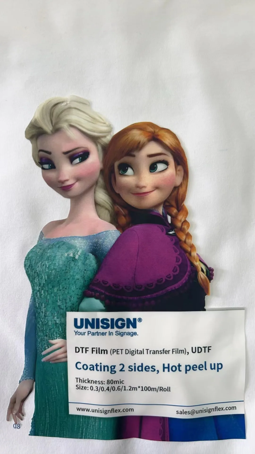 DTF Coating Two Sides Transfer Film For T Shirts Hot Peel Up