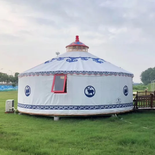 Haoting Steel Frame Hot insulation Round Tent Tent Camping Yurt Yurt family camping tent hotel  accommodation for sale