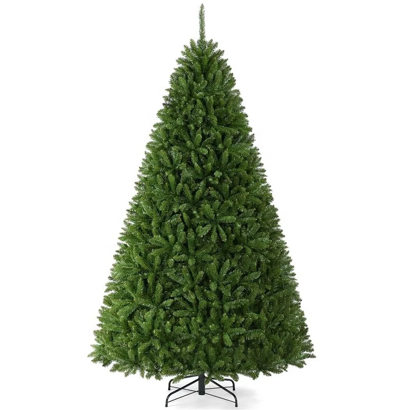 Artificial Pvc Green Fir Artificial Christmas Tree Ornament Can With Customized Led Lights Pine Needle Hinged