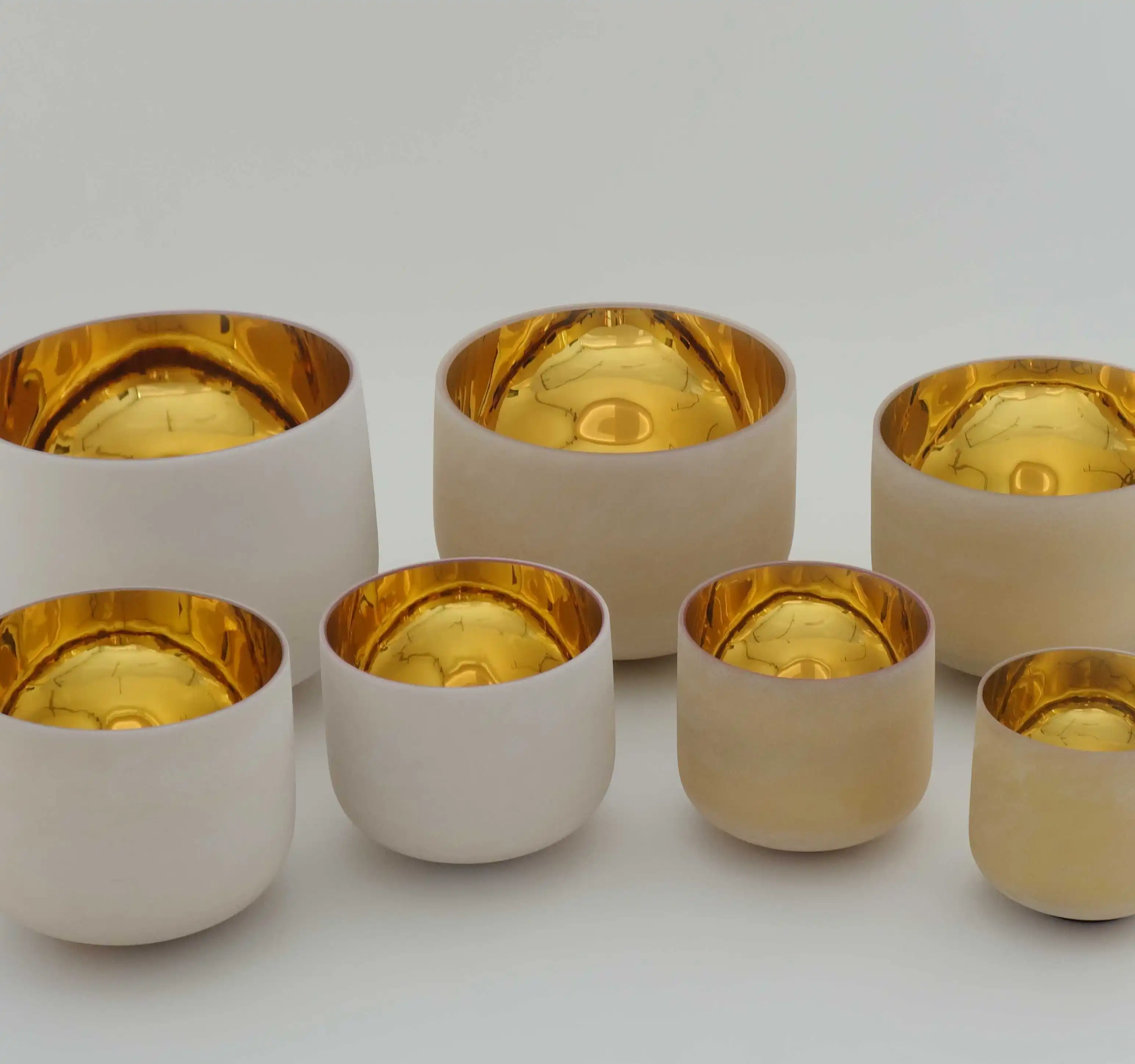  SUCCESS 24K Golden Round Base Crystal Singing bowl for