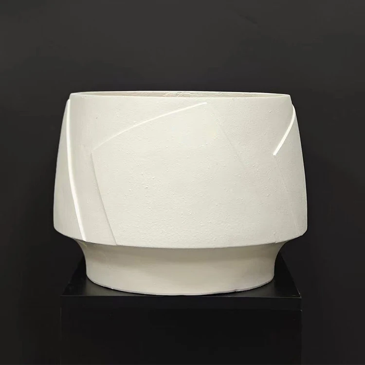 Wholesale hot selling matt color glaze flower pot home decoration fiber clay succulent garden pots & planters