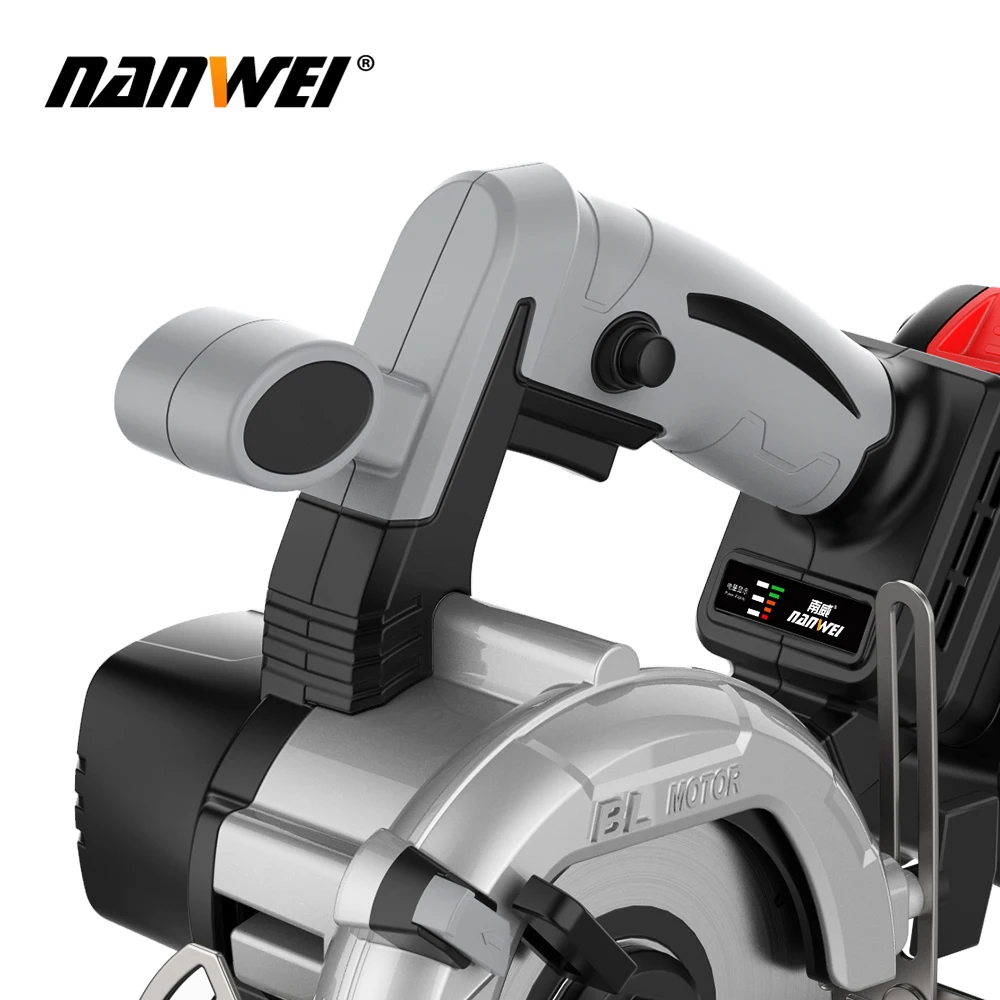 Высококачественная цепная пила NANWEI 5-дюймовая Беспроводная электрическая циркулярная для резки по дереву и металлу