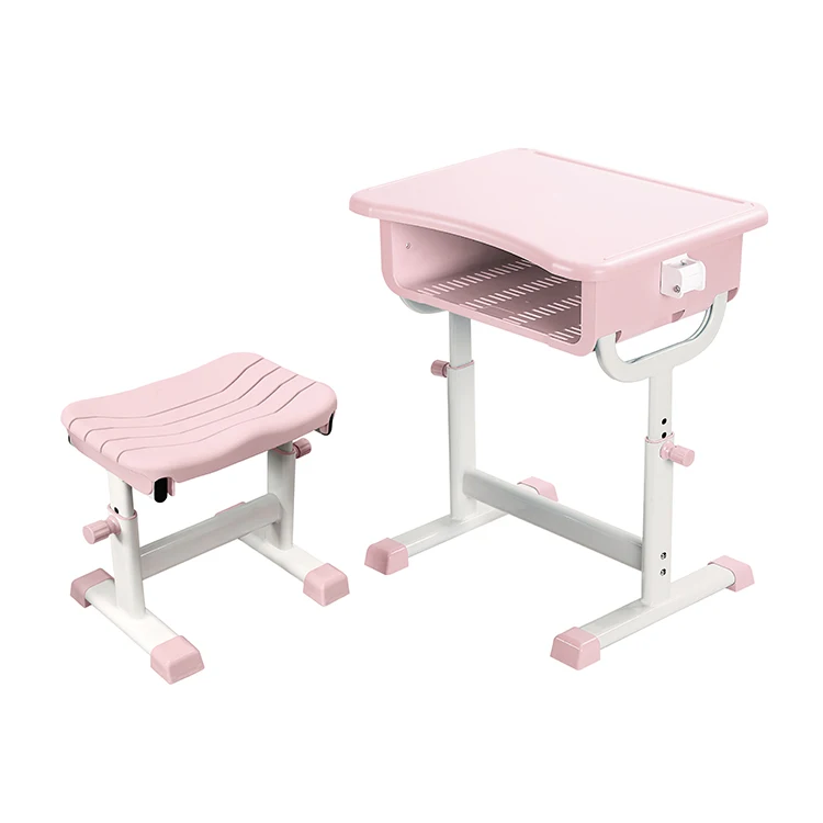 
High School Cassroom Furniture Study Table Desk And Chair Plastic Kids Desk With Chair 