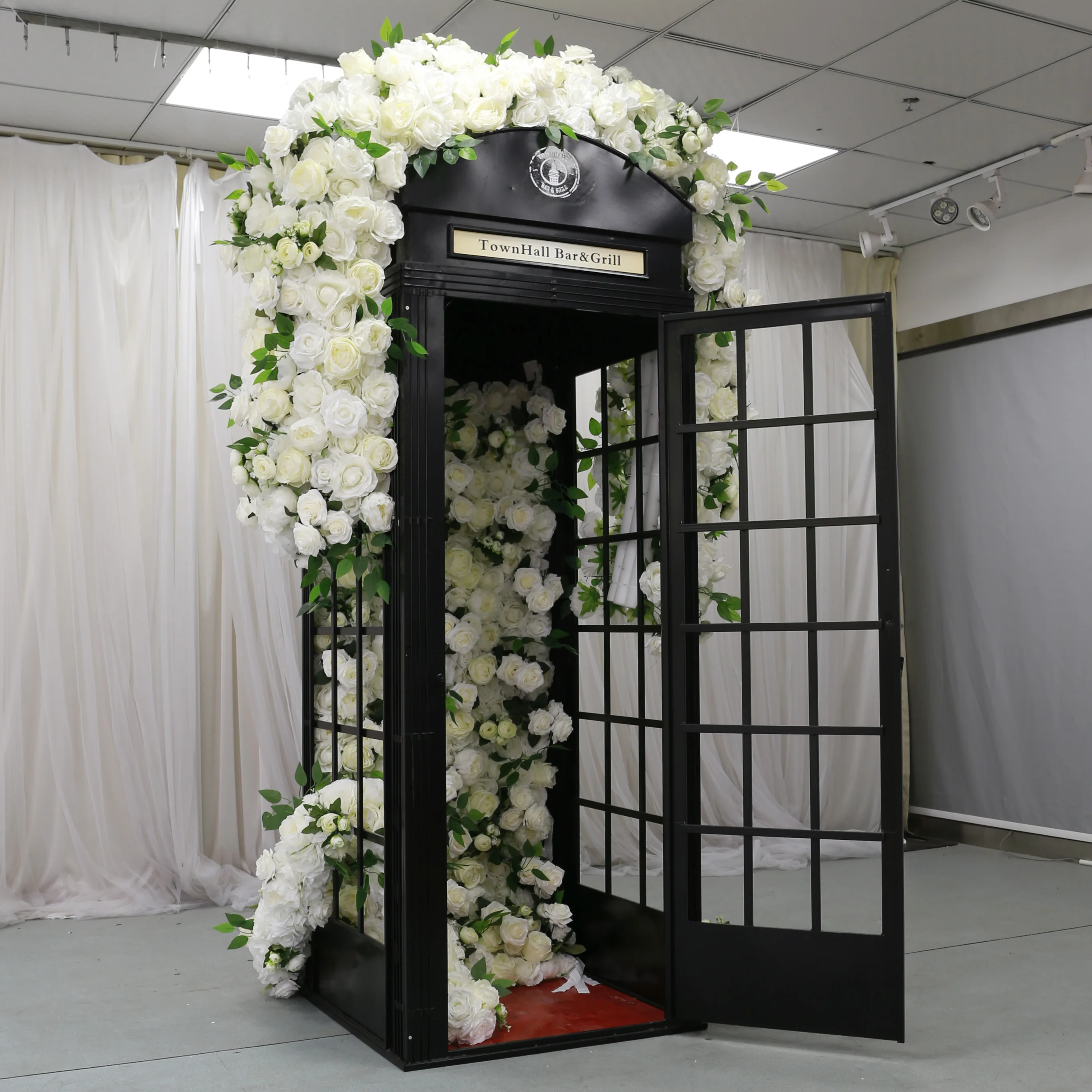 Luckygoods черный телефон Photo Booth с цветами свадебные украшения LFB1646-BLACK