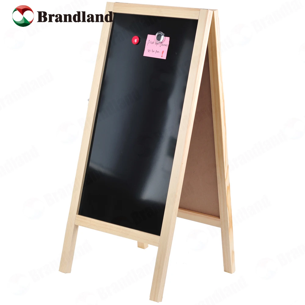 Custom size Freestanding Wooden A Frame Double Sided Chalkboard for Tabletop Menu Board