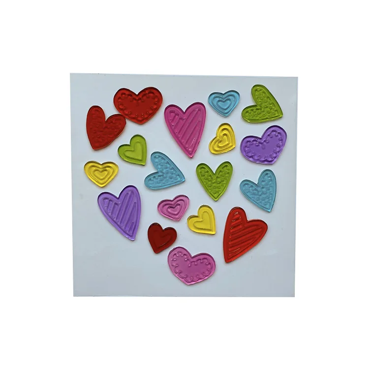 DIY heart shape Jelly gel window sticker glass sticker valentine gel clings