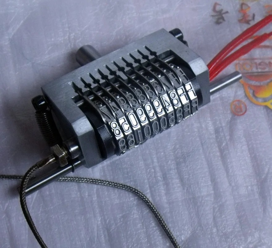 high quality heat printing numbering head heat press stamping number  on plastic