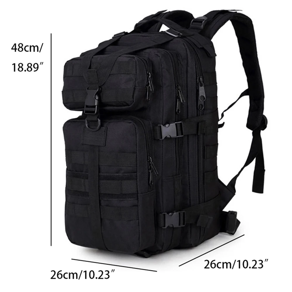 Outdoor Hiking Camping Hunting 600D Military Tactical Assault Molle Pack  Army Rucksack Bag  35L Black Tactical Backpack