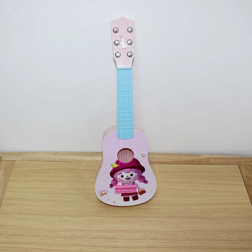 21 Inch Plastic Guitar Toy 6 Strings Mini Children Musical Instruments wooden music toy Educational Learning Rhyme Developmental