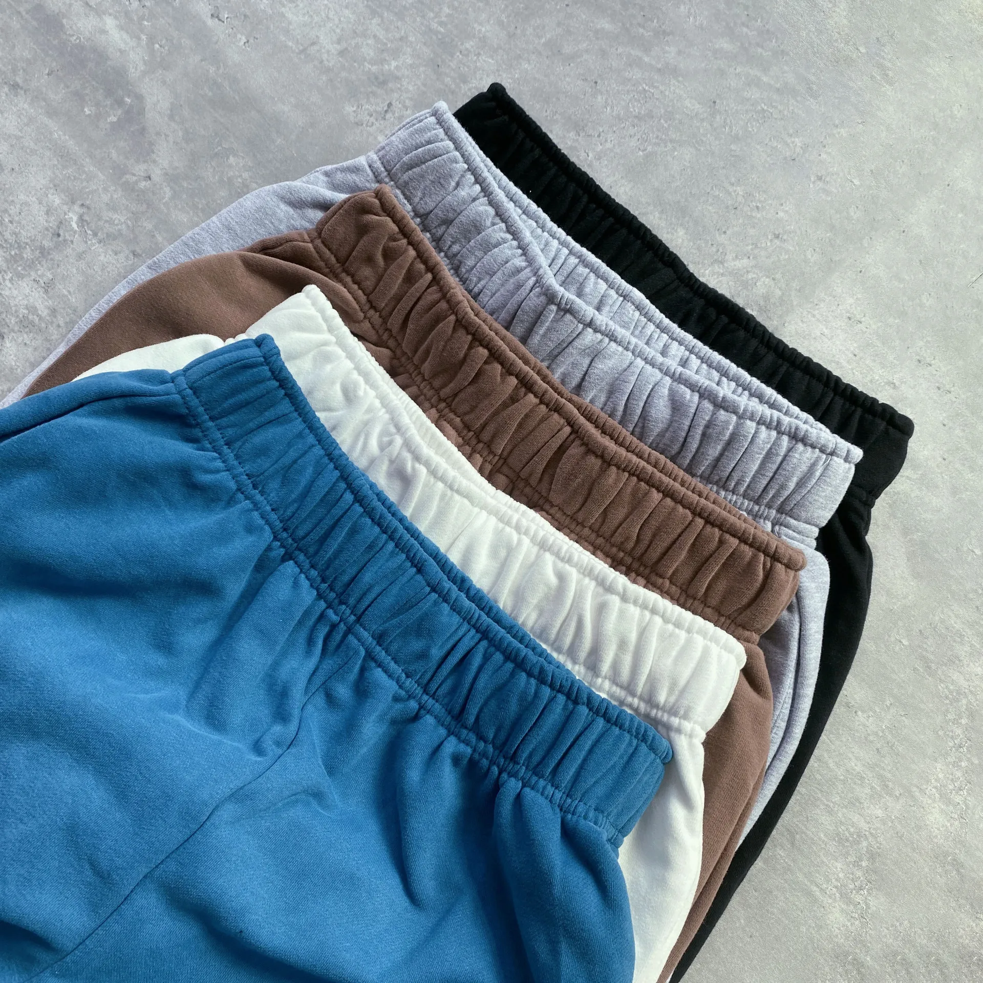 Elastic High Waist Fleece Lounge Sweatpants Wide Straight Leg Joggers with Pocket Women Fall Winter Causal Sports Sweatpants