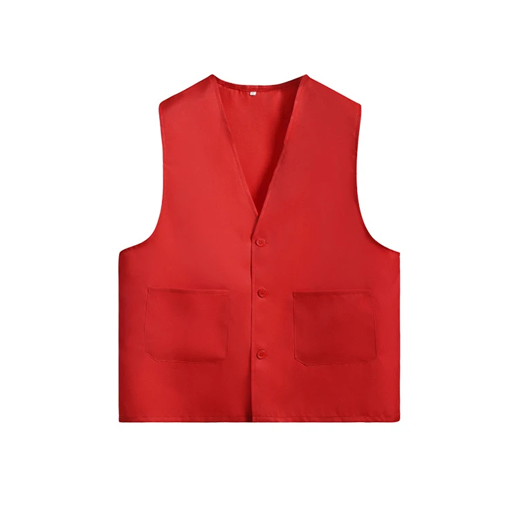 Customized Logo Polyester Supermarket Uniform Work Volunteer Vest With Logo design Custom Promotional Advertising Volunteer Vest