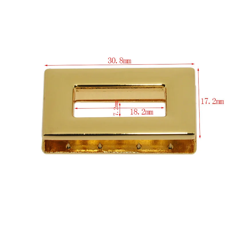 NICE wholesale handbag hardware fashion zinc alloy metal push and turn locks handbag fitting accessories square twist lock