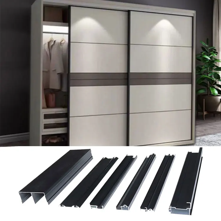 Sliding Door Aluminium Wardrobe Profile Aluminum Al Glass Door aluminium profile for wardrobe