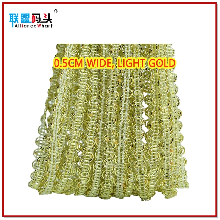 Fashion Braided Lace Trimming DIY Costume Accessories Gold And Silver Fabric Embroidery Lace Trim Stage Dress Sewing Laces