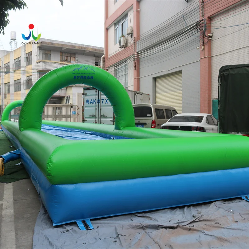 Водоскользящая горка длиной 58 м для города, надувная водная горка, аквапарк для продажи
