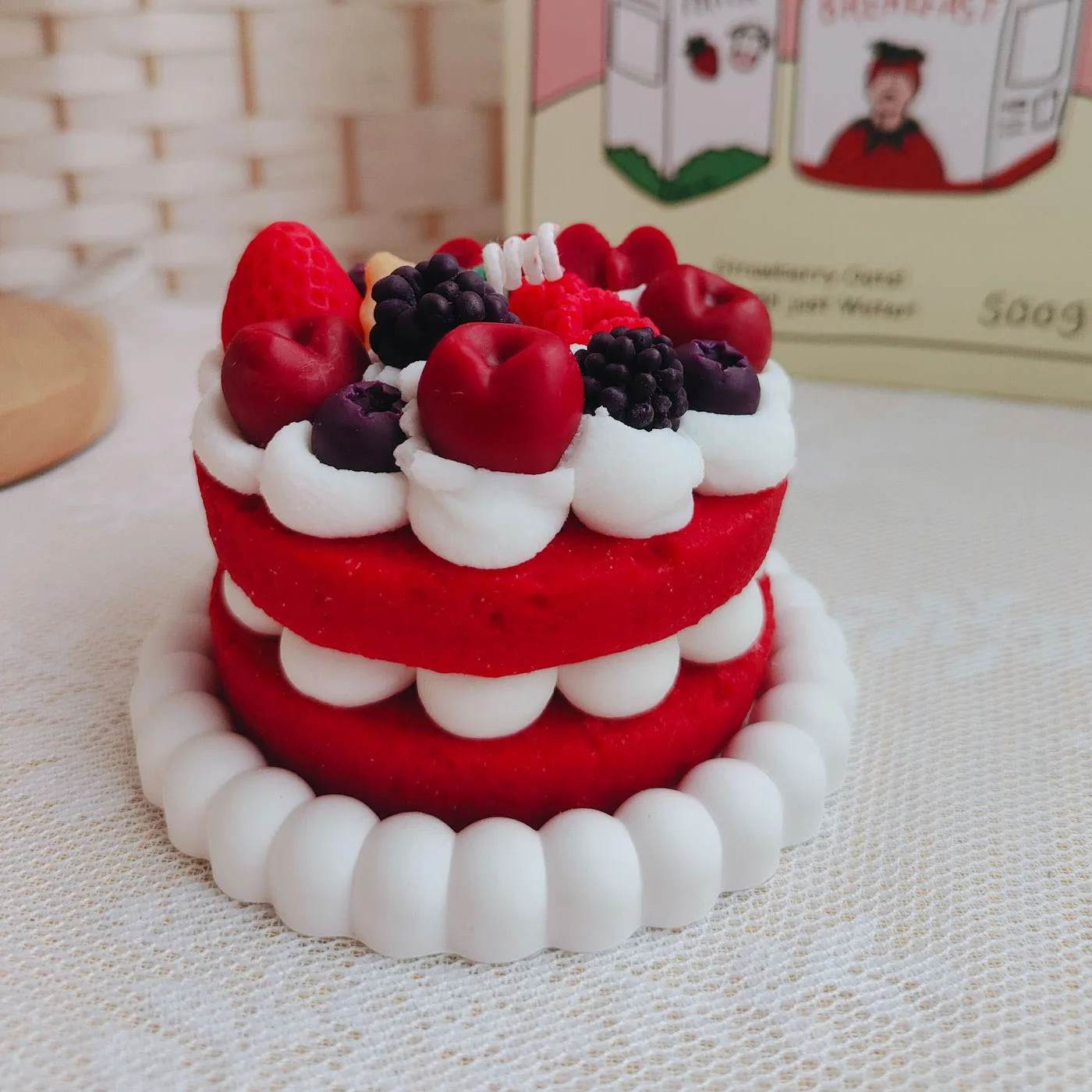 Cake Shape Scented Candle Creative Gift Christmas Shooting Props Handmade Cake Scented Candle Company Anniversary Gift