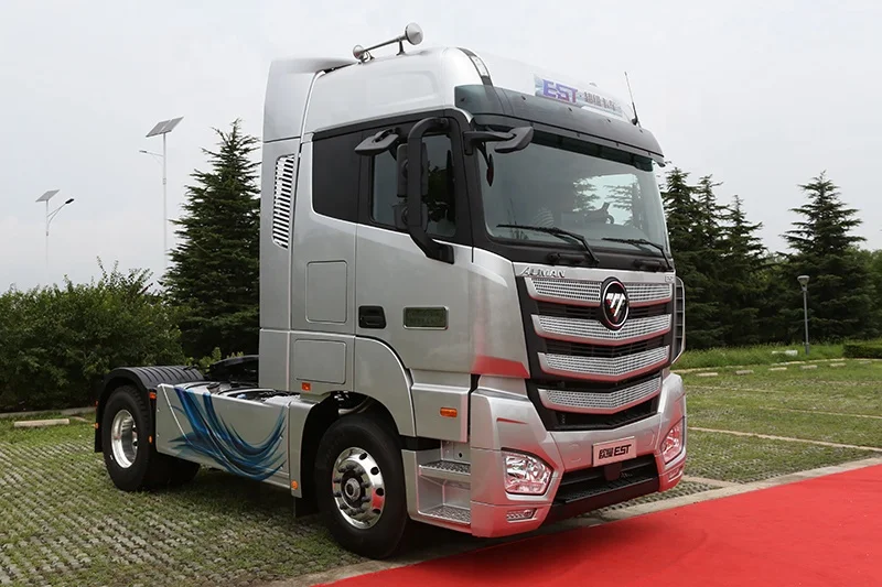 Chinese Foton Auman 4x2 High-top cab Tractor Head 460hp  Automatic Transmission Cummins engine ZF gearbox