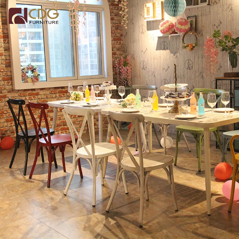 CDG Furniture Event Furniture Wedding Chair X Cross Back Party Chairs