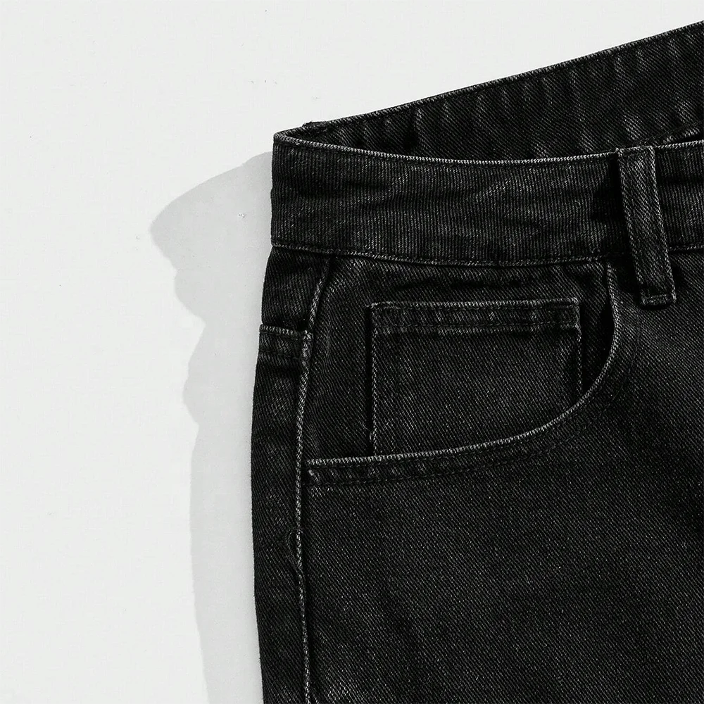 MJ168 custom mens distressed jeans wash stacked jeans men branded jeans for men