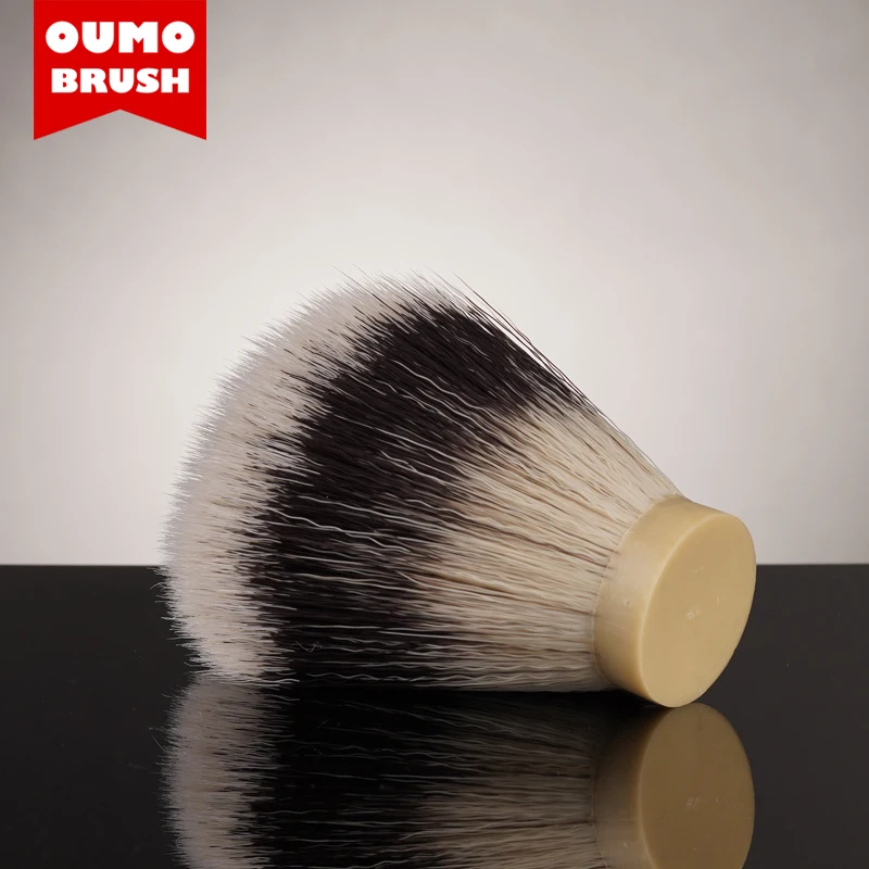 Оптовая продажа, Высококачественная щетка для бритья с узлом из синтетических волос ручной работы, щетка для бритья с узлом OUMO для мужчин, уход за лицом