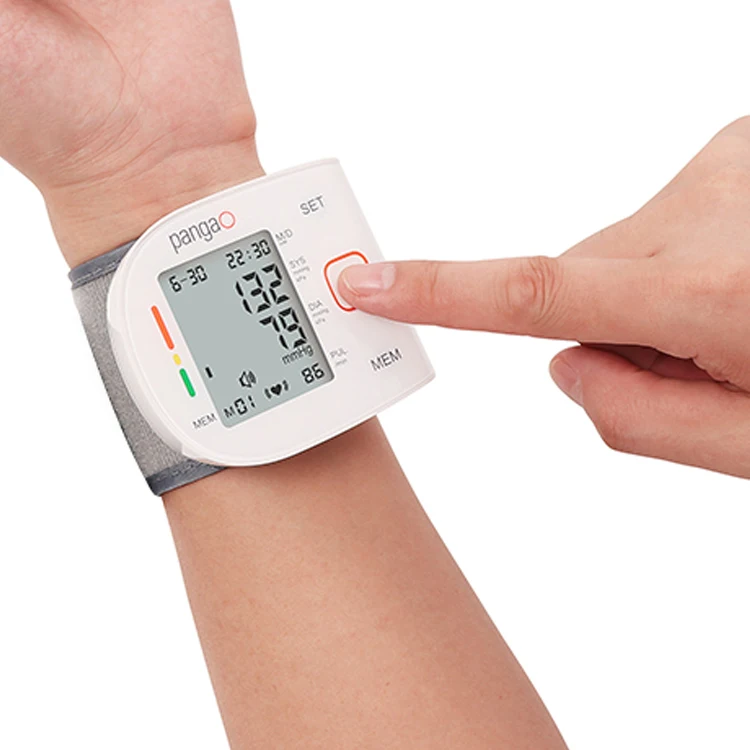 Pangao high quality manufacturer portable bp machine bpm digit wrist type tensiometers blood pressure monitor