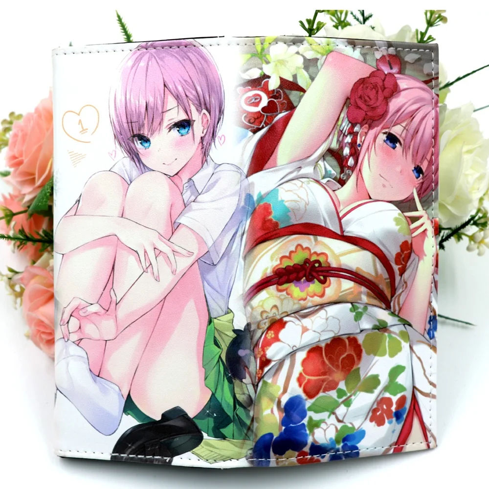 Anime The Quintessential Quintuplets Synthetic Leather Wallet Nakano Ichika Long Purse with Card Holder