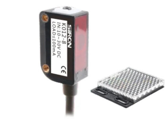SiRON K012-7 Factory Price Specular Reflection Type Sensing Distance 2m NPN/PNP Infrared LED Photoelectric Sensor