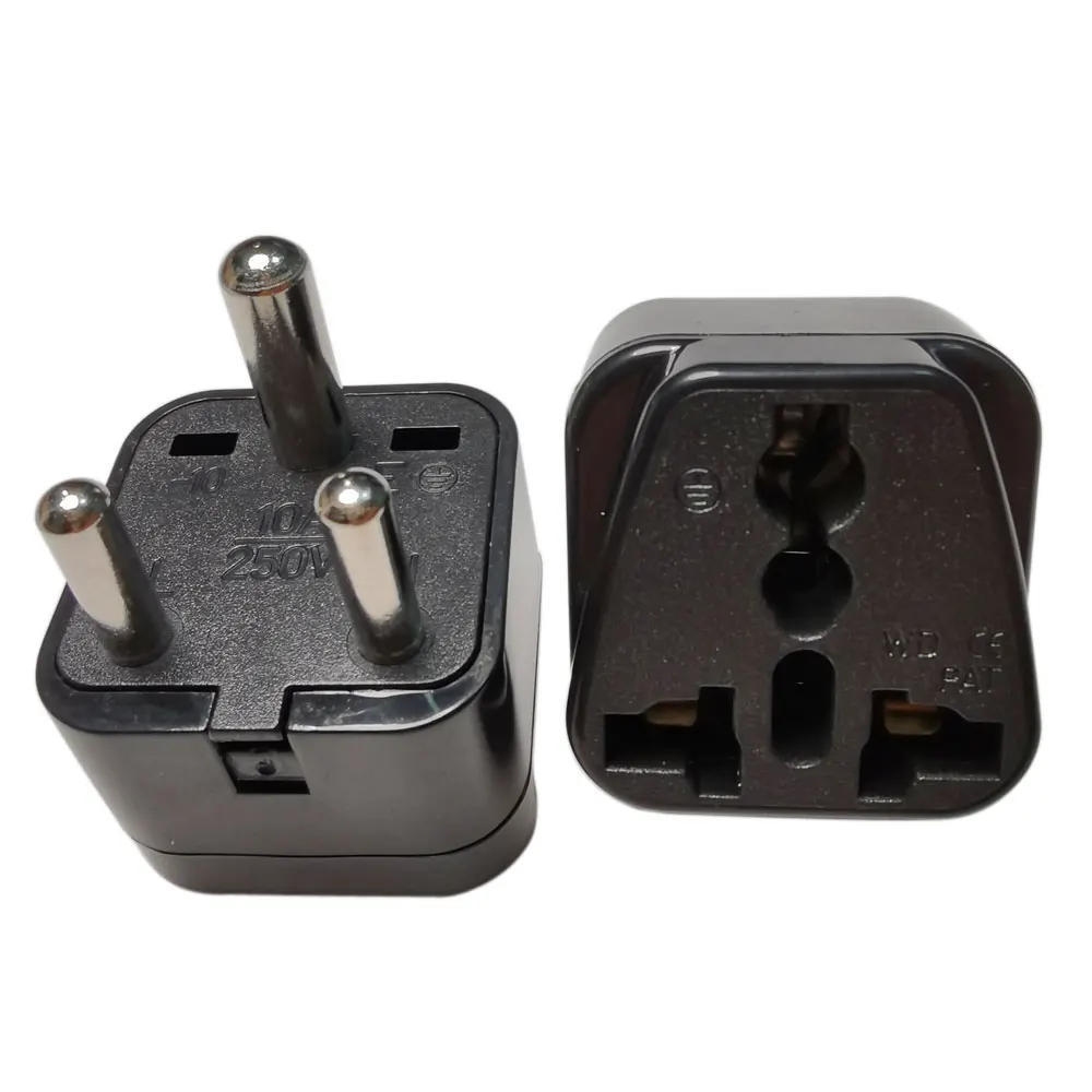 India Travel Plug Adapter (Type D) for Pakistan, Nepal, Bangladesh