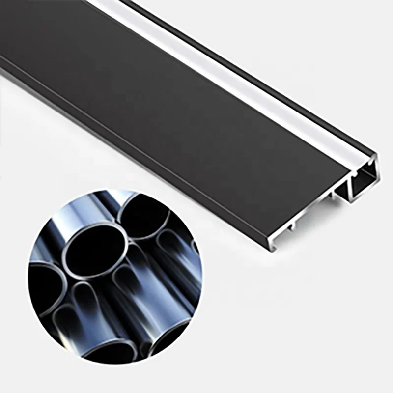 Aluminum Alloy Baseboard Surface Mounted Led Corner Line Hotel Metal Baseboard Led Skirting Board