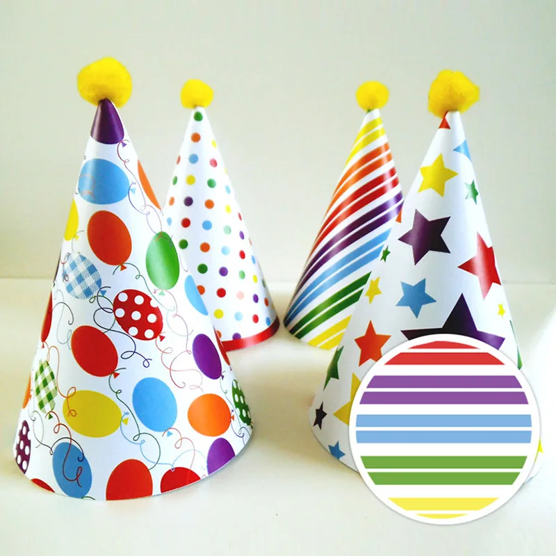 Factory Price Handmade Card Paper Party Caps Kids Happy Birthday Hat Baby Number for Girls and Boys