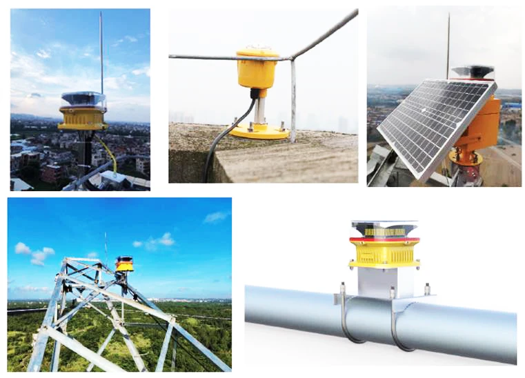 Tower Pylon Wind Turbine Medium intensity aviation obstacle lights Led tower building Obstruction Lights