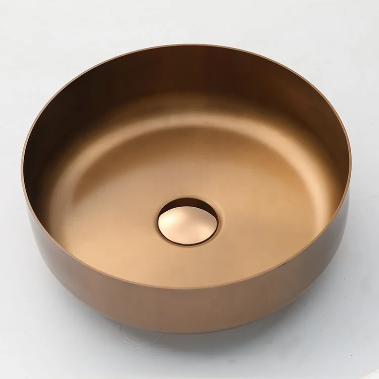 SS stainless steel bathroom sink small bathroom basin Bronze color