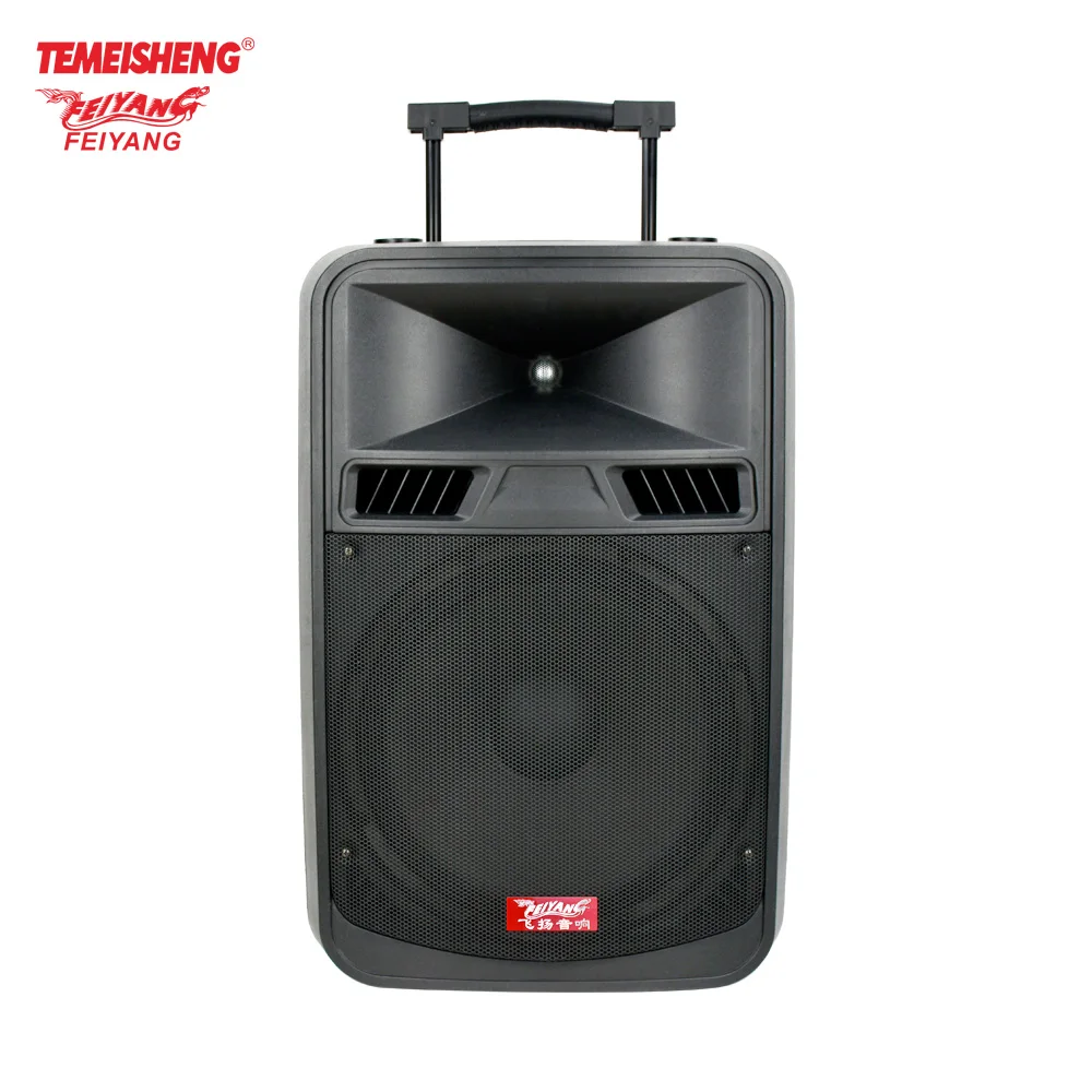 
 FEIYANG temeisheng фабрики активный 15 дюймов динамик аудио звук dj коробка башня speakefor караоке вечерние система с 2 микрофона  