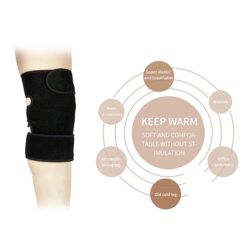 Knee Pads Knee Sleeve Adjustable Tourmaline Self-heating Magnetic Therapy Knee Protective Belt  Strap Arthritis