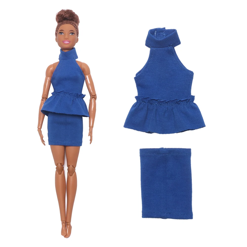 
Princess Doll Fashion Outfit Handmade Daily T-shirt Shorts Clothes For Barbie Doll Noble Dinner Party Dress Accessories 