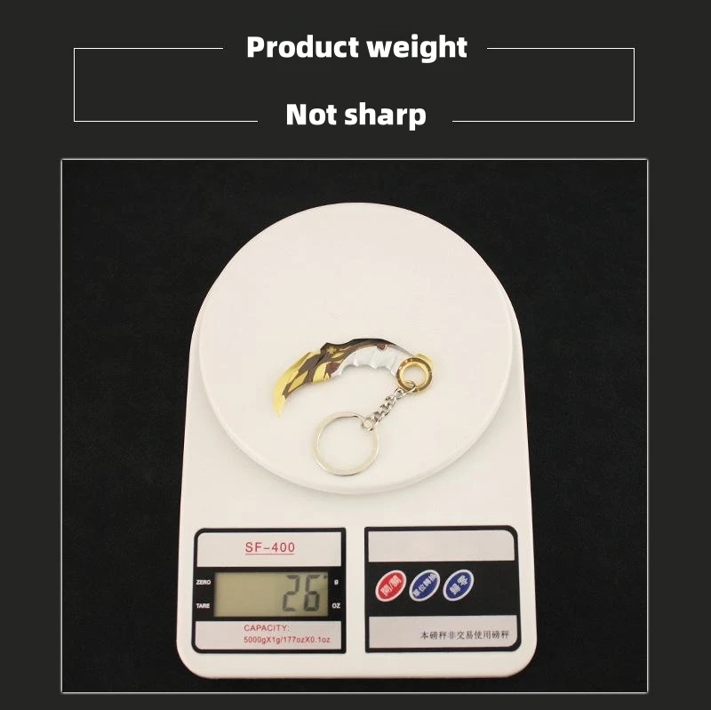 Valorant new product Zinc alloy claw knife sword metal crafts key chain kids toys hobbies gift set