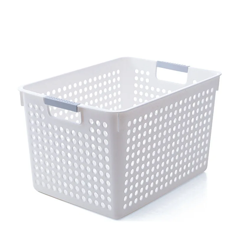 Kitchen vegetable and fruit storage drain basket PP storage cutlery basket bathroom office drawer storage basket