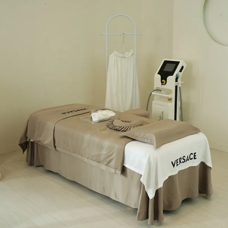 Best price Beauty Bedspread 4PCS High-end Luxury Beauty Salon Bed Cover Set Massage Cotton Linen Sheets set