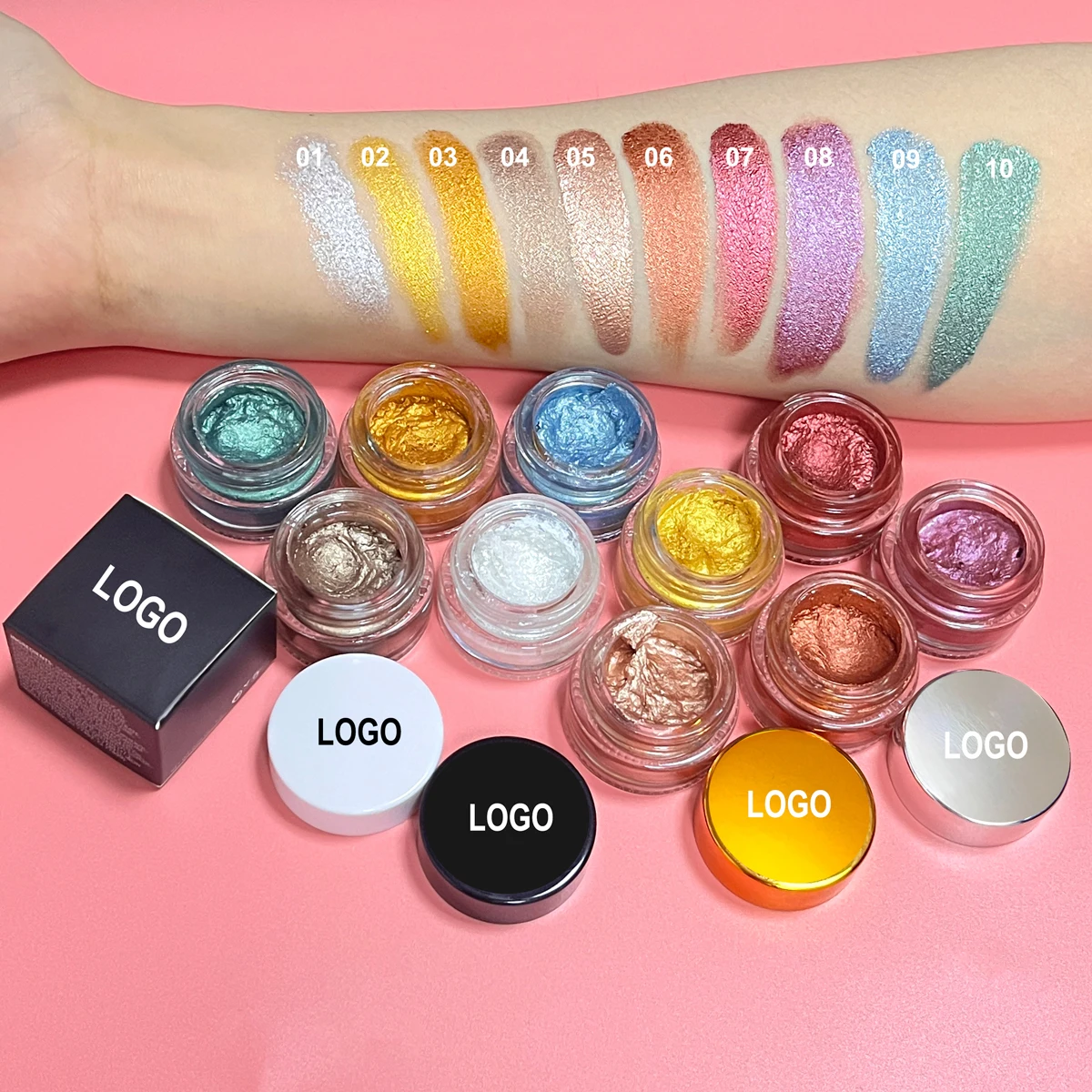 High quality liquid cream eyeshadow glitter eye shadows wet eye shadow