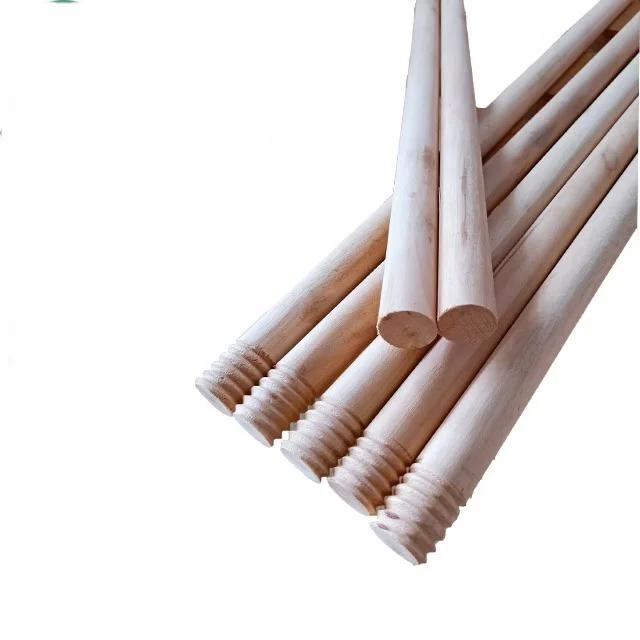Popular cleaning mop products wood brush handle making machine wooden broom stick for wholesales wooden broom handle