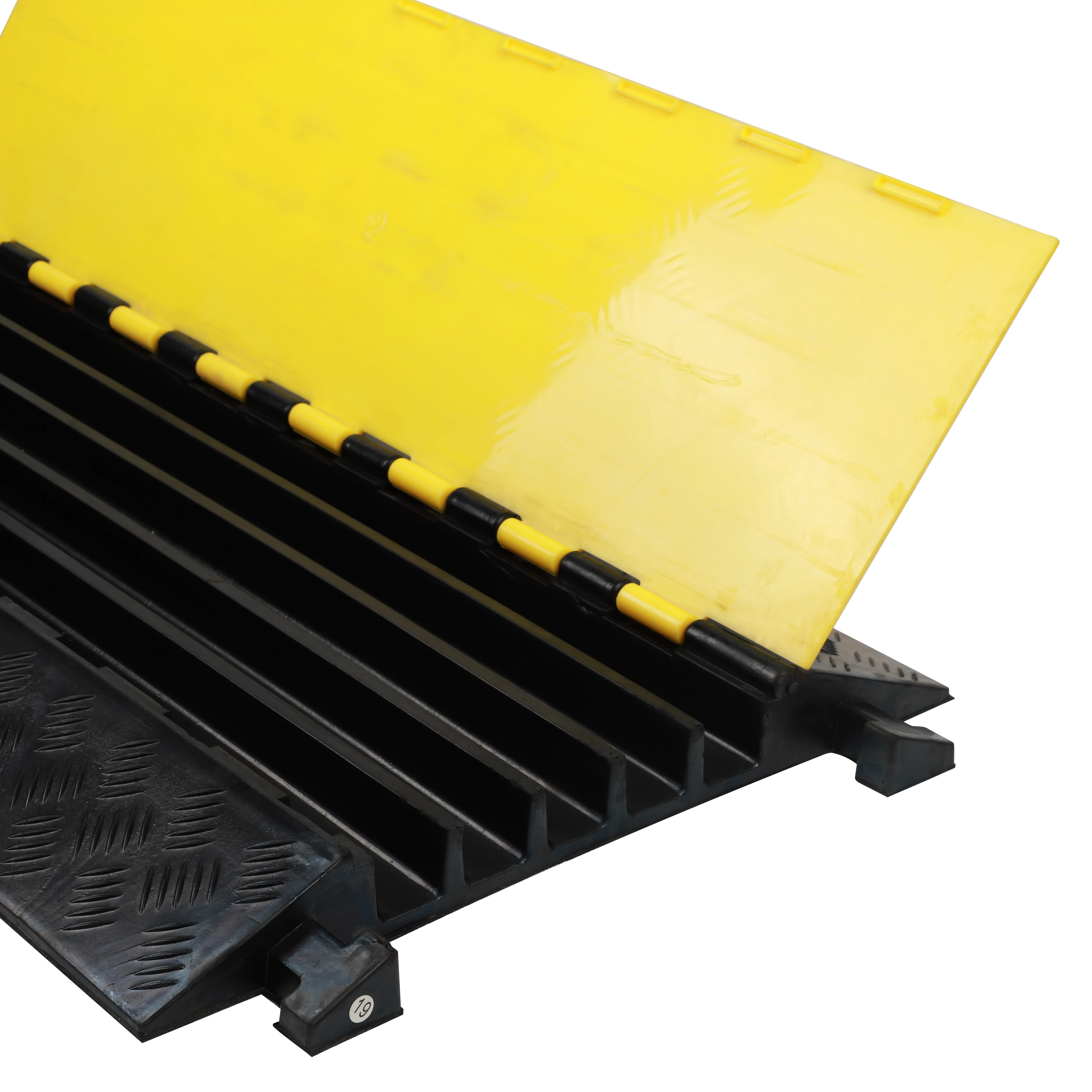 Heavy duty 5 channel wire hose cord pvc protective cover rubber speed hump protection ramp Cable guards cable protector