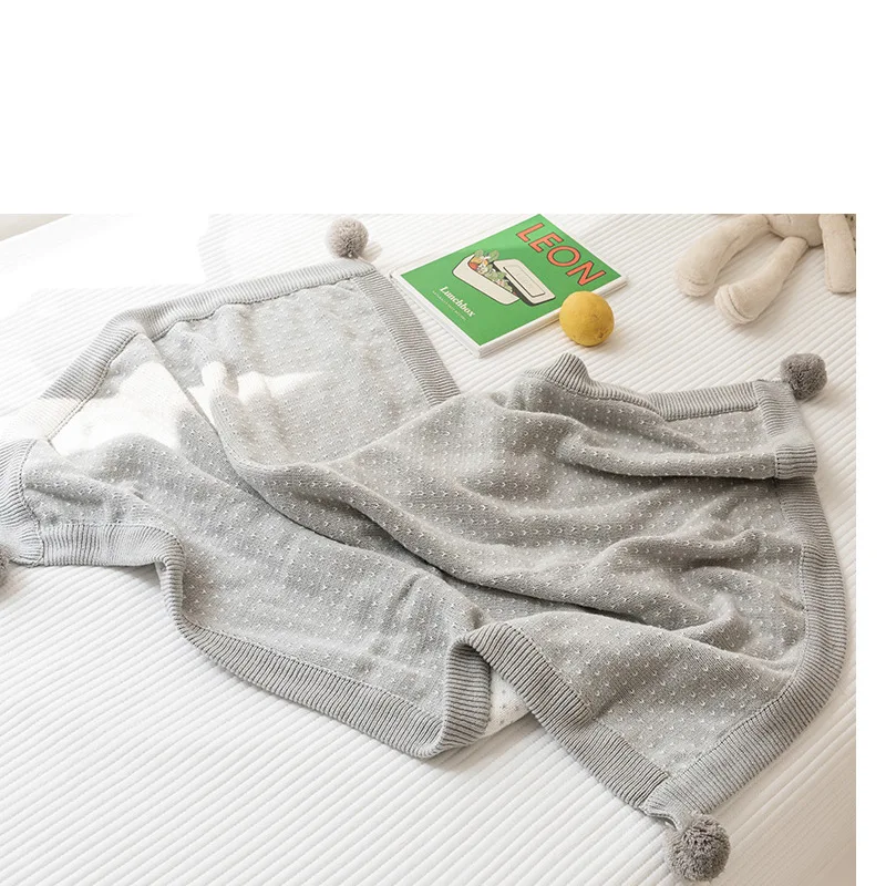 Cozy Woven Fall Lightweight Home Decor Knit Eco baby blankets for newborns  Throw baby blankets With Tassels