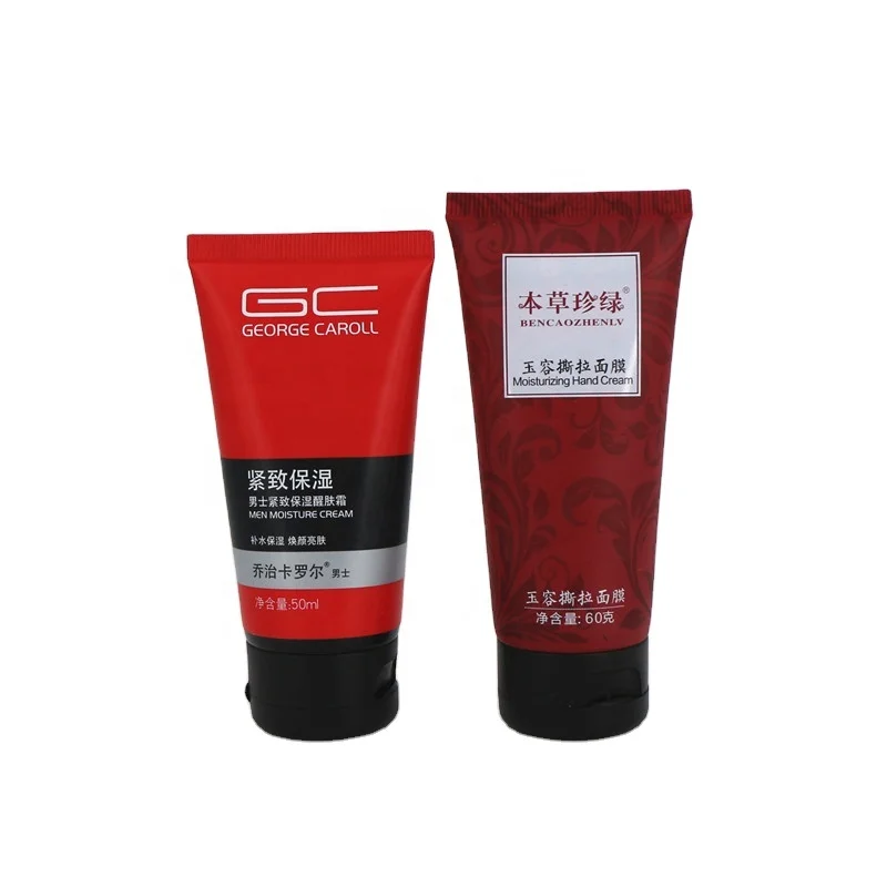 80g 100g Chinese Wholesale HDPE Soft Squeeze Face Cream Plastic Tube Cosmetics Packaging with Flip Top Cap Lotion Packaging