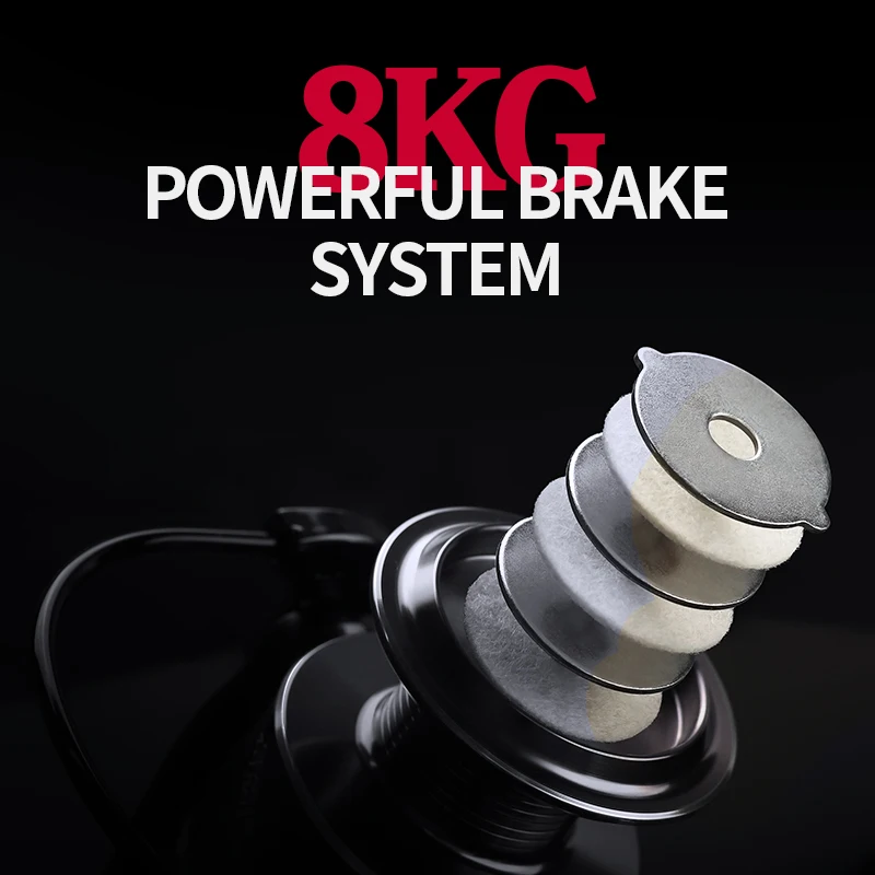 Customization LINNHUE Ready to ship fishing reels spinning wheel JC1000-6000 spool capacity 8kg drag fishing reels all water use