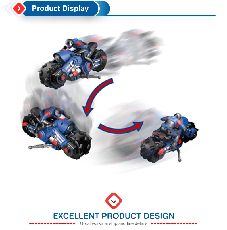 2.4G Mini Electric Climbing Racing Bike 1:10 Remote Control Stunt Drift Self-Balance Rc Motorcycle Toys