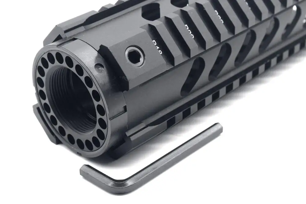 
Aplus New 7' Black Quad Rail Handguard Picatinny Rail Mount hunting accessories fits .223/5.56 rifle AR15 AR-15 M16 