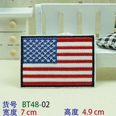 Custom Country flag patch chile USA Canada UK France iron on embroidery badge for hat and clothes